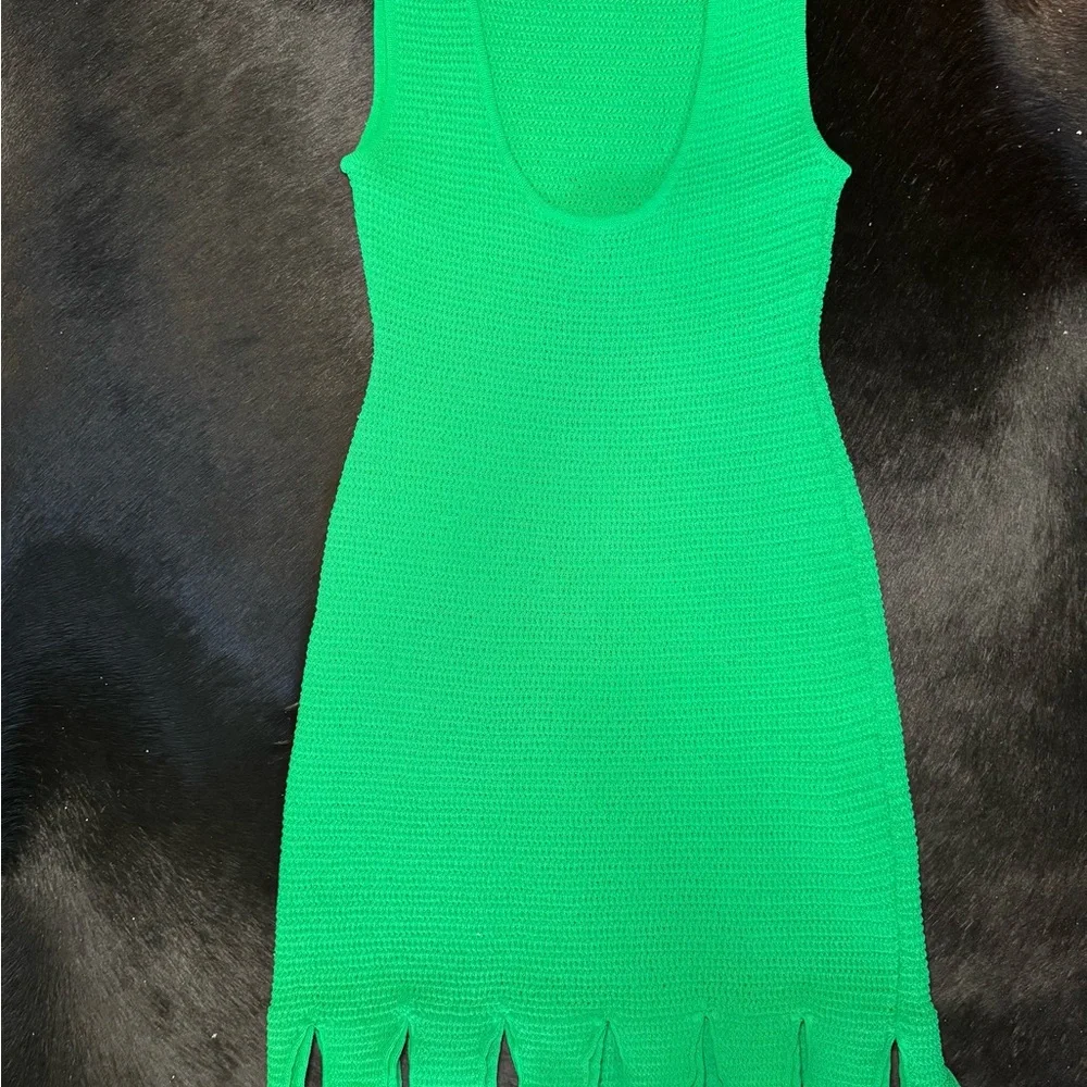 Bottega Veneta Green Mesh Dress - Picture 10 of 12